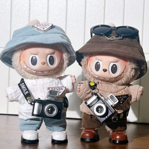 labubu waifu one and two dolls top fisherman hat set