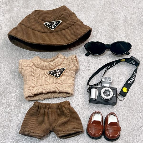 labubu waifu one and two dolls top fisherman hat set - Image 4